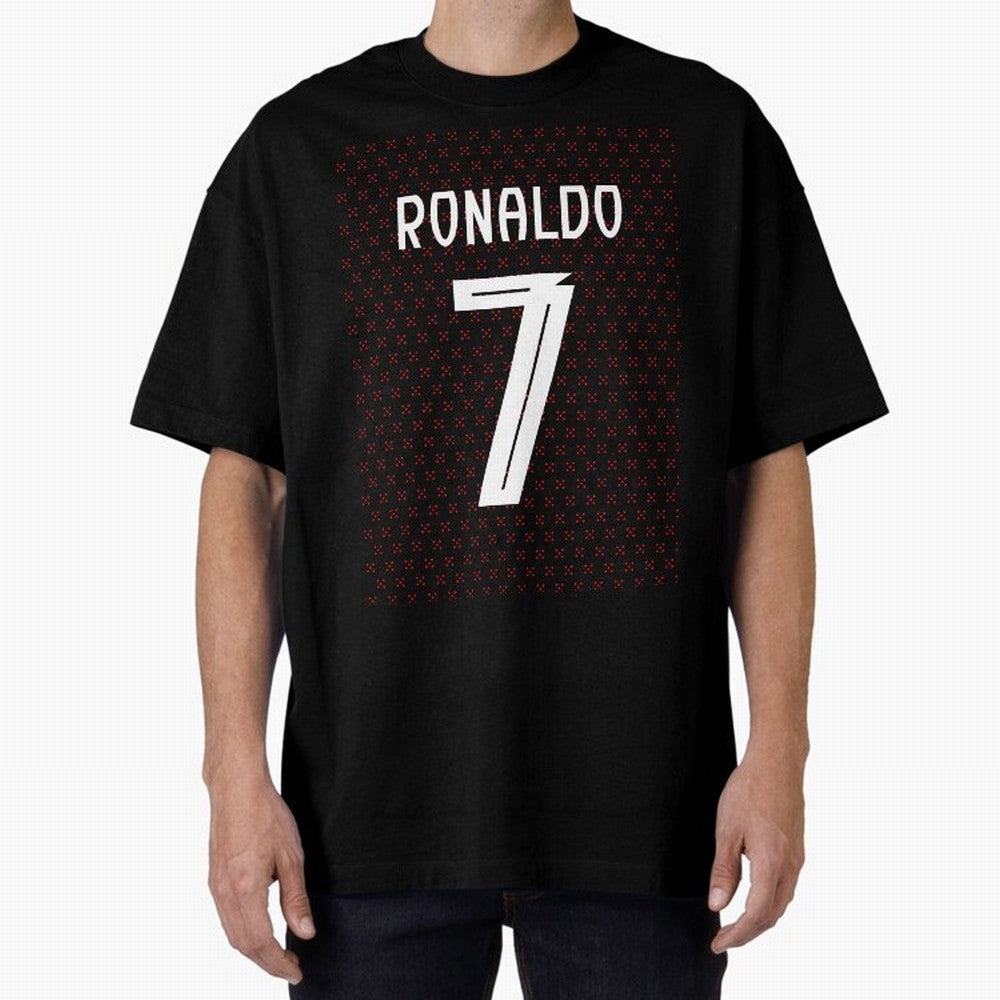 Christiano Ronaldo Portugal Kit 2025 Oversized T-Shirt Bring FIFA World Cup 2026 Capturing Messi, CR7 and Mbappe, England Energy, Vintage Soccer Flavor, Modern Football Stars, National Flags and Final Night Emotion; Great for Supporters Who Love