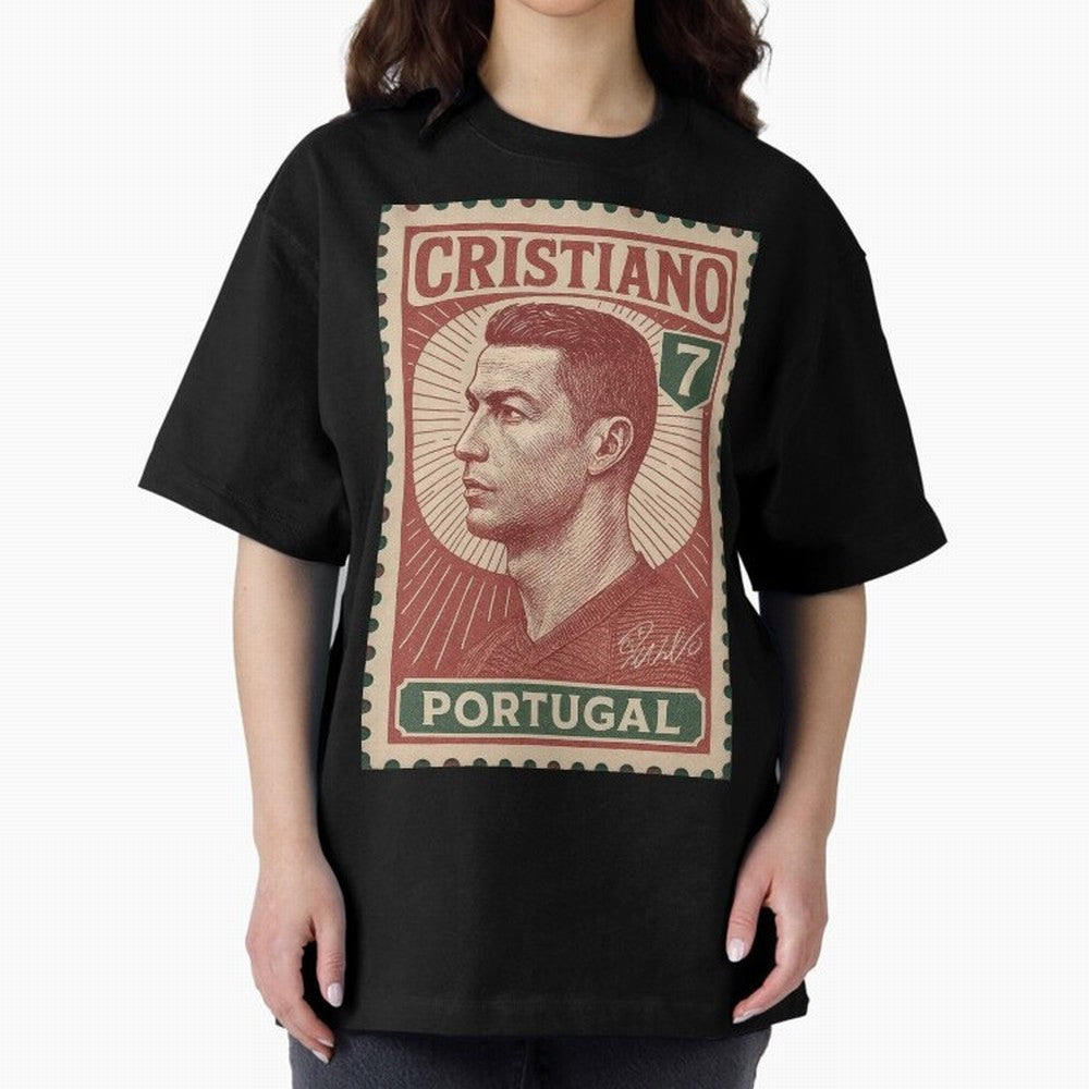 Vintage Portuguese Football Legend No.7 Poster, sticker ¨C Retro Soccer Icon Art for Fans of Manchester, Madrid & Juventus Oversized T-Shirt Celebrate the Road through the FIFA World Cup 2026 Journey through Messi, Neymar and Mbappe Highlights,