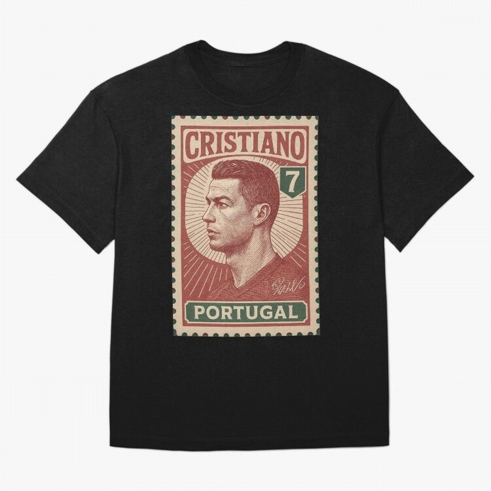 Vintage Portuguese Football Legend No.7 Poster, sticker ¨C Retro Soccer Icon Art for Fans of Manchester, Madrid & Juventus Oversized T-Shirt Celebrate the Road through the FIFA World Cup 2026 Journey through Messi, Neymar and Mbappe Highlights,