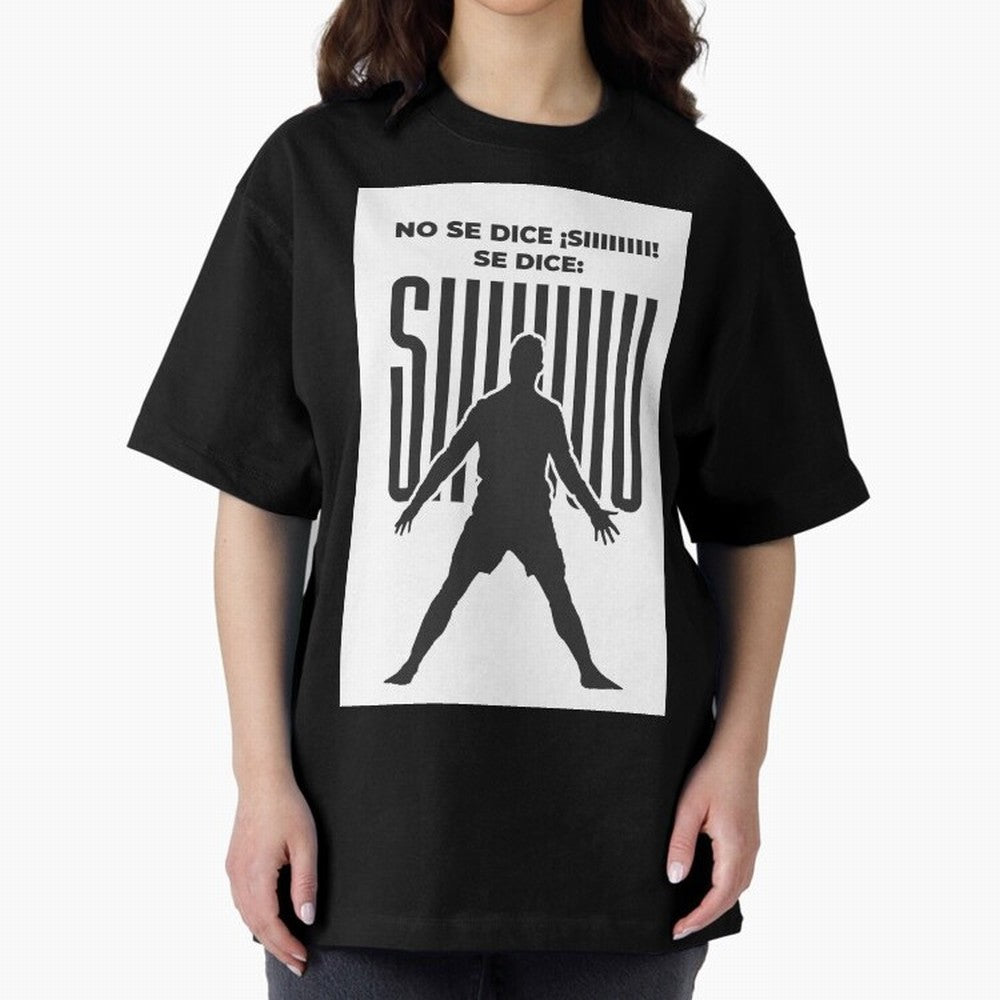 SIUUU - RONALDO Oversized T-Shirt Celebrate Unforgettable Nights in Global Football Passion for FIFA World Cup 2026 Group Stage, Built around Mbappe and Neymar, Portugal, Supporter Pride, Iconic Celebrations, Legendary Names and Global Match Day