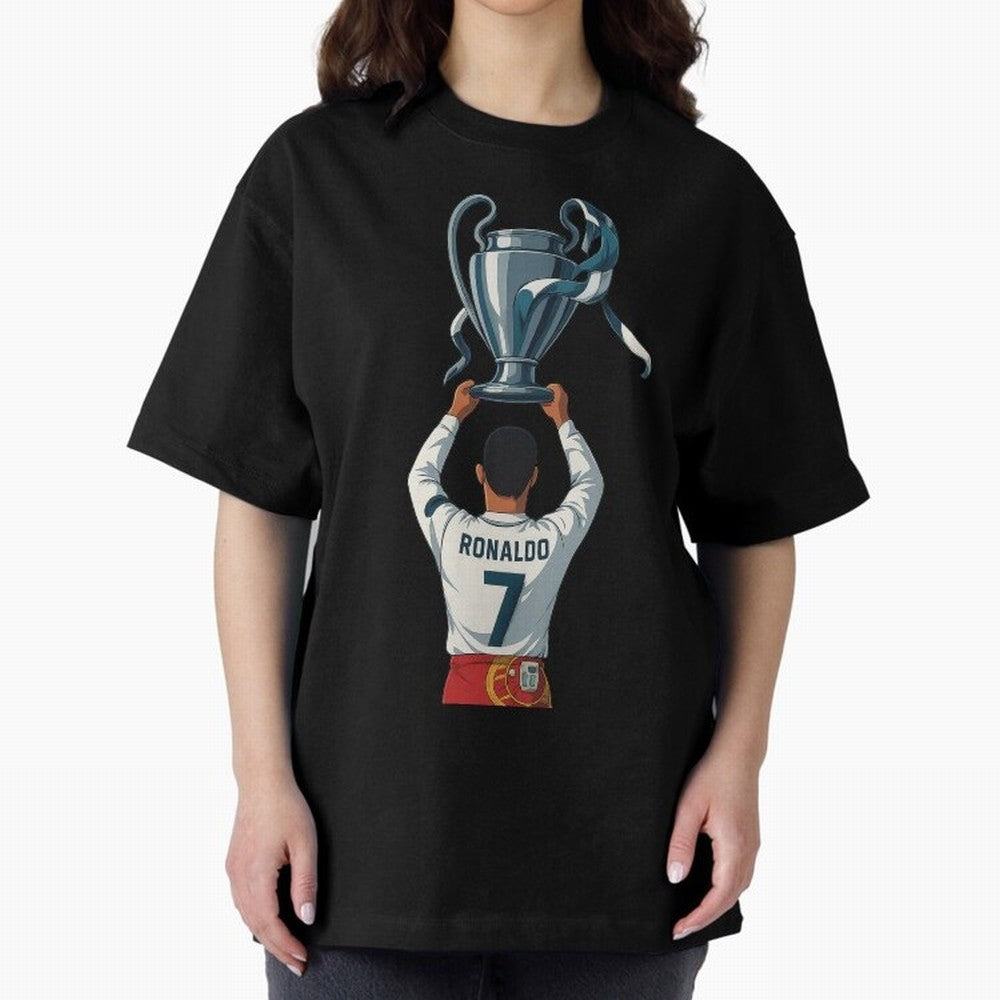 Ronaldo Oversized T-Shirt Show Your Love for FIFA World Cup 2026 for Fans of Mbappe and France, Bringing Match Day Excitement, Supporter Culture, Golden Goals and Global Football Passion; Created for Match Day Parties, Soccer Gifts, Fan Photos,