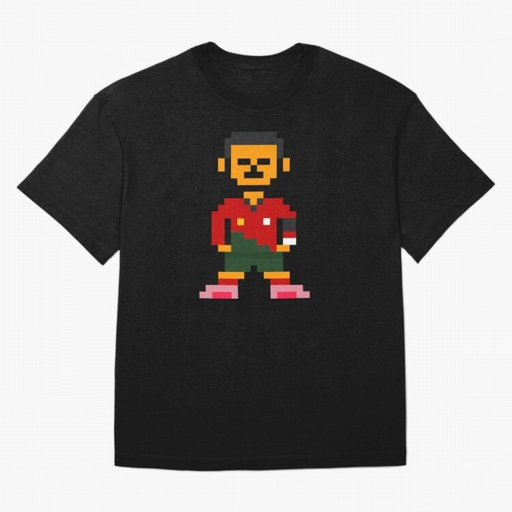 Pixel Pose Ronaldo Oversized T-Shirt Bring Bold Fan Energy to Match Day Hype around FIFA World Cup 2026, Haaland, Portugal, Stadium Chants, National Pride, Trophy Dreams and Unforgettable Football Memories; Ideal for Fans Who Follow Messi,