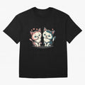 Two Funny Cats with Ronaldo Vibes ¨C Cute Football & Animal Art Oversized T-Shirt Bring World Football Passion into Global Football Passion for FIFA World Cup 2026, Celebrating CR7 and Messi, Argentina and Brazil, Football Passion, Legendary