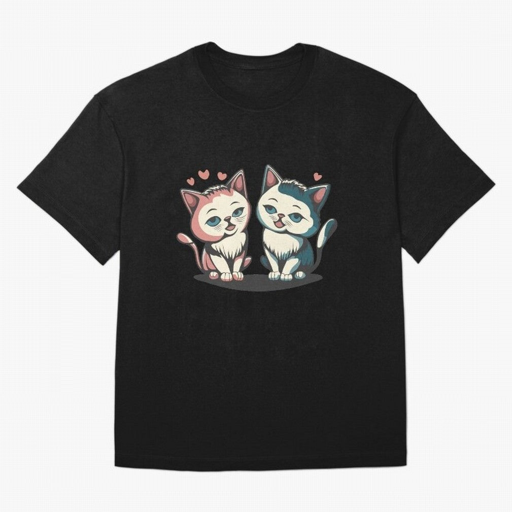 Two Funny Cats with Ronaldo Vibes ¨C Cute Football & Animal Art Oversized T-Shirt Bring World Football Passion into Global Football Passion for FIFA World Cup 2026, Celebrating CR7 and Messi, Argentina and Brazil, Football Passion, Legendary