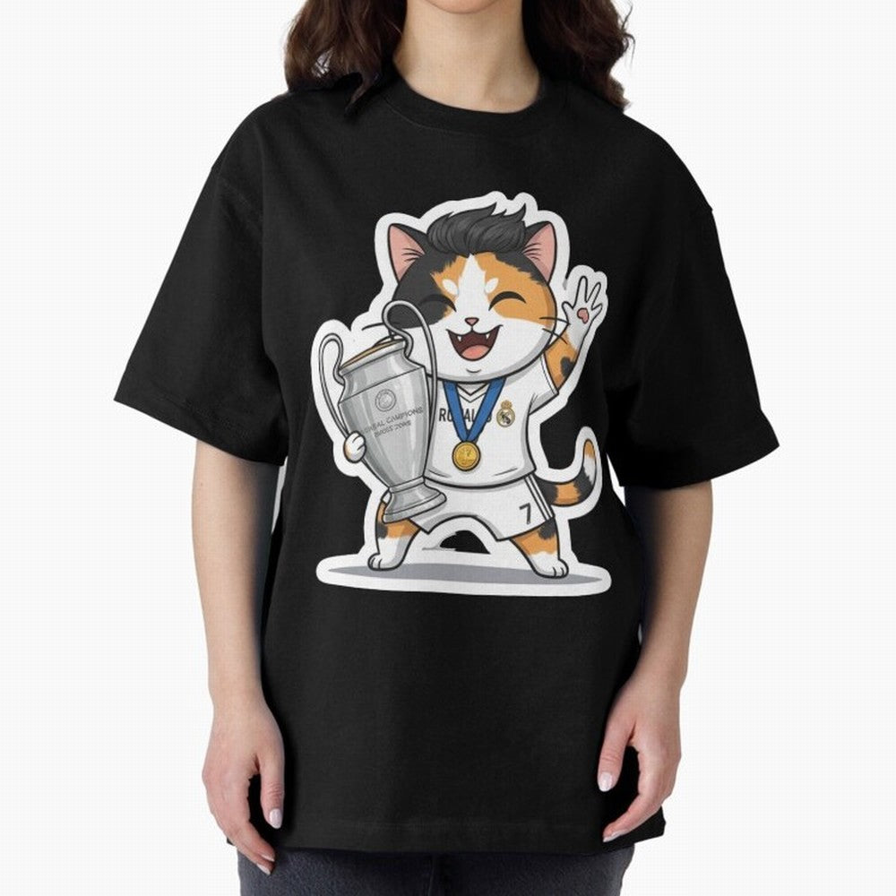 Kitten - Ucl Tittle | Ronaldo Oversized T-Shirt Bring Legendary Rivalry Energy to the FIFA World Cup 2026 Journey through Mbappe Highlights, England Pride, Worldwide Fan Energy, Dramatic Goals, Stadium Lights and Championship Celebrations; Made for