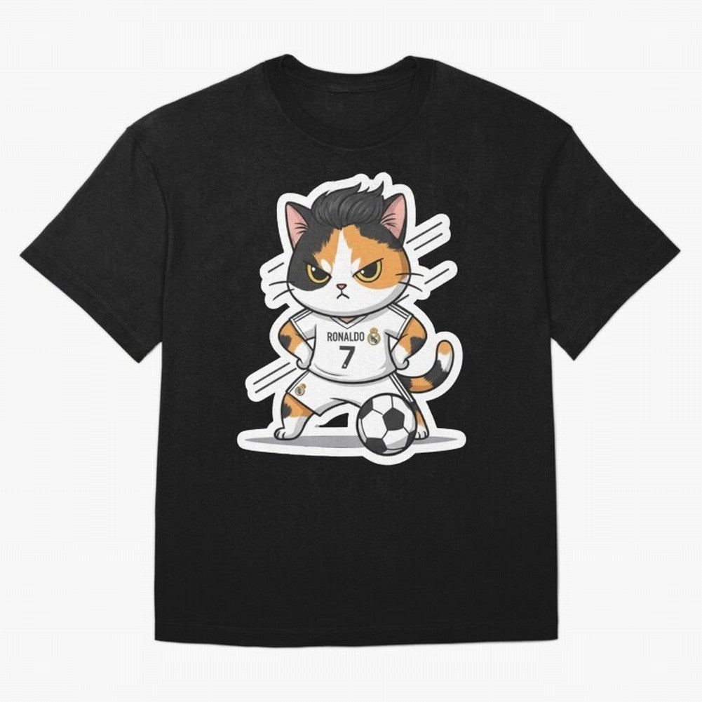 Kitten - Ronaldo | Real madrid Oversized T-Shirt Bring a Vintage Feel to FIFA World Cup 2026 USA Canada Mexico with Mbappe and Neymar, Germany Energy, Classic Soccer Heritage, Championship Pressure, Fan Loyalty and International Pride; Perfect for