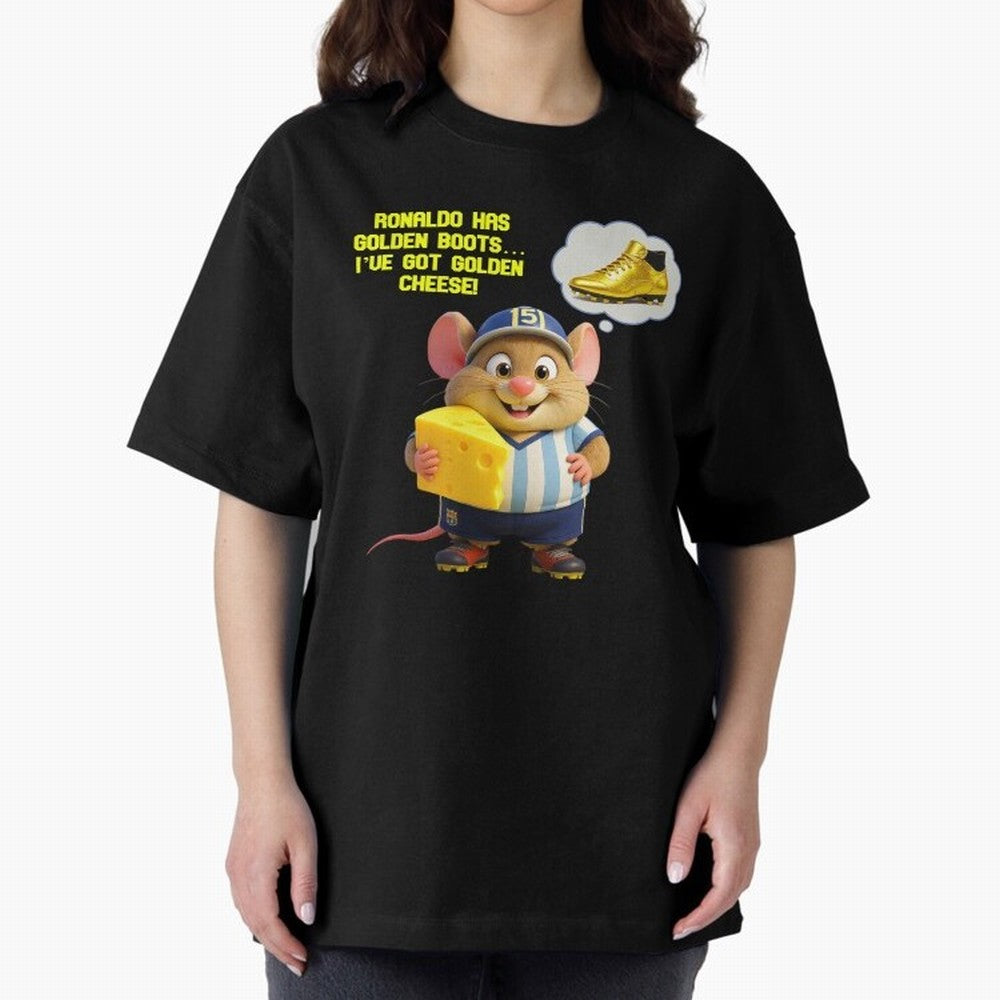 Zippy¡¯s Golden Cheese vs Ronaldo Oversized T-Shirt Join Supporters Worldwide for FIFA World Cup 2026 Group Stage for Fans of Mbappe and Neymar and England, France and Netherlands, Bringing Champion Mindset, Group Stage Buzz, Knockout Tension and