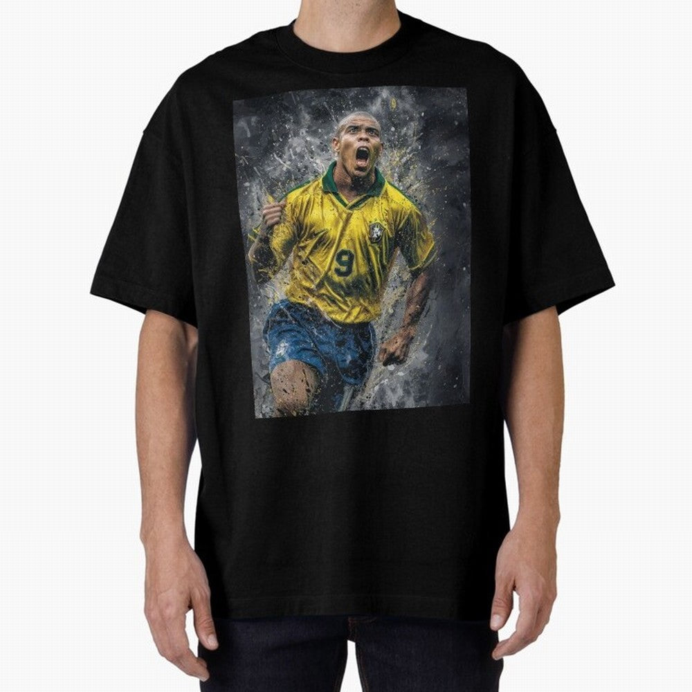 Ronaldo Naz¨¢rio - Il Fenomeno (Brazil) Oversized T-Shirt Celebrate Fan Culture around Match Day Hype around FIFA World Cup 2026, Messi and Cristiano Ronaldo, Netherlands, Global Supporter Spirit, Legendary Goals, National Colors and Tournament