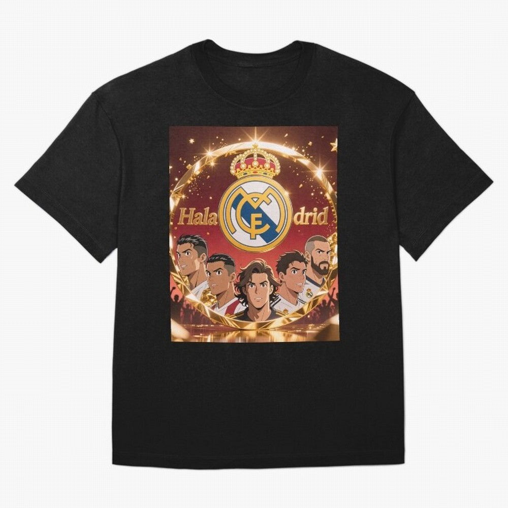 Estrellas del Real Madrid Oversized T-Shirt Celebrate Global Passion for Global Football Passion for FIFA World Cup 2026 Group Stage, Built around Neymar, Haaland and Cristiano Ronaldo, France, Match Day Excitement, Supporter Culture, Golden Goals