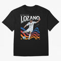 Hirving Lozano San Diego FC Oversized T-Shirt Fuel Your Fan Pride for Global Football Passion for FIFA World Cup 2026 USA Canada Mexico, Capturing Haaland and Mbappe, England, Vintage Soccer Flavor, Modern Football Stars, National Flags and Final