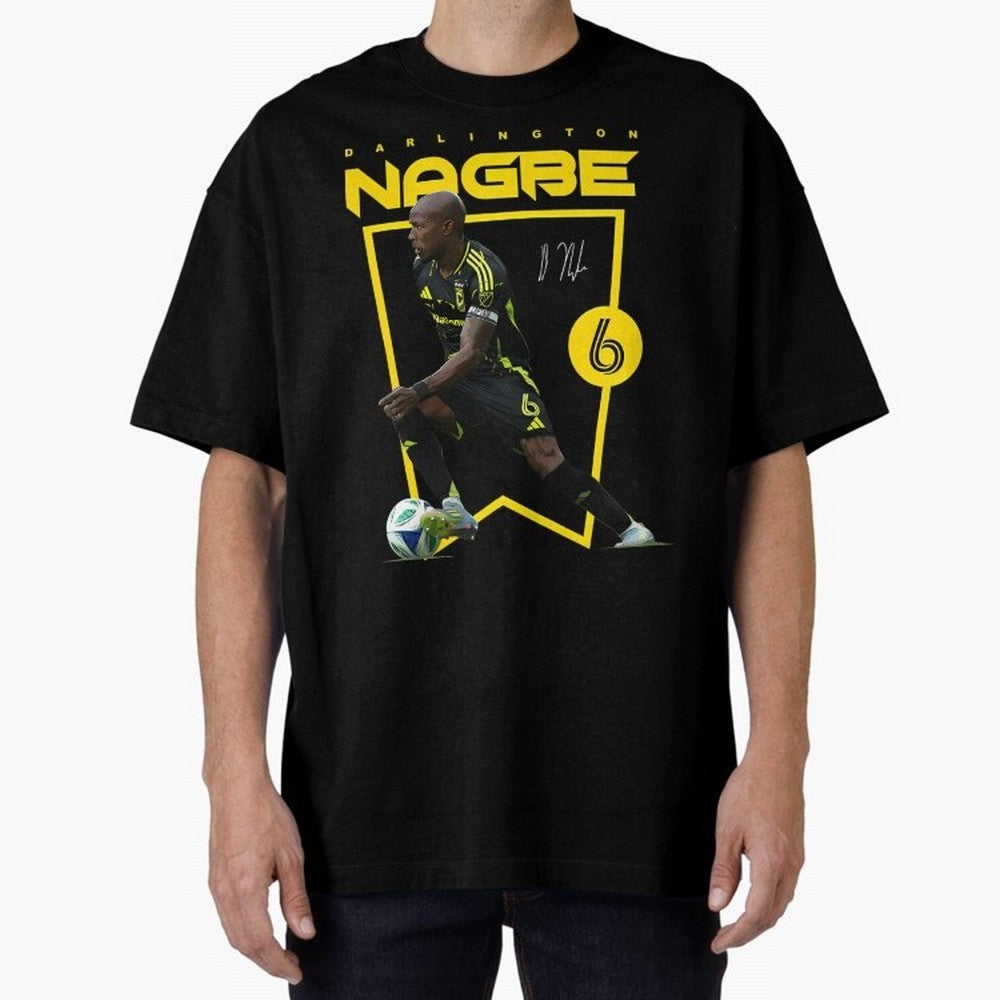Darlington Nagbe Columbus Crew Oversized T-Shirt Create Global Football Passion for FIFA World Cup 2026 USA Canada Mexico, Highlighting Cristiano Ronaldo, France and Portugal, Retro Football Energy, Iconic Rivalries, Trophy Chase Drama and Stadium