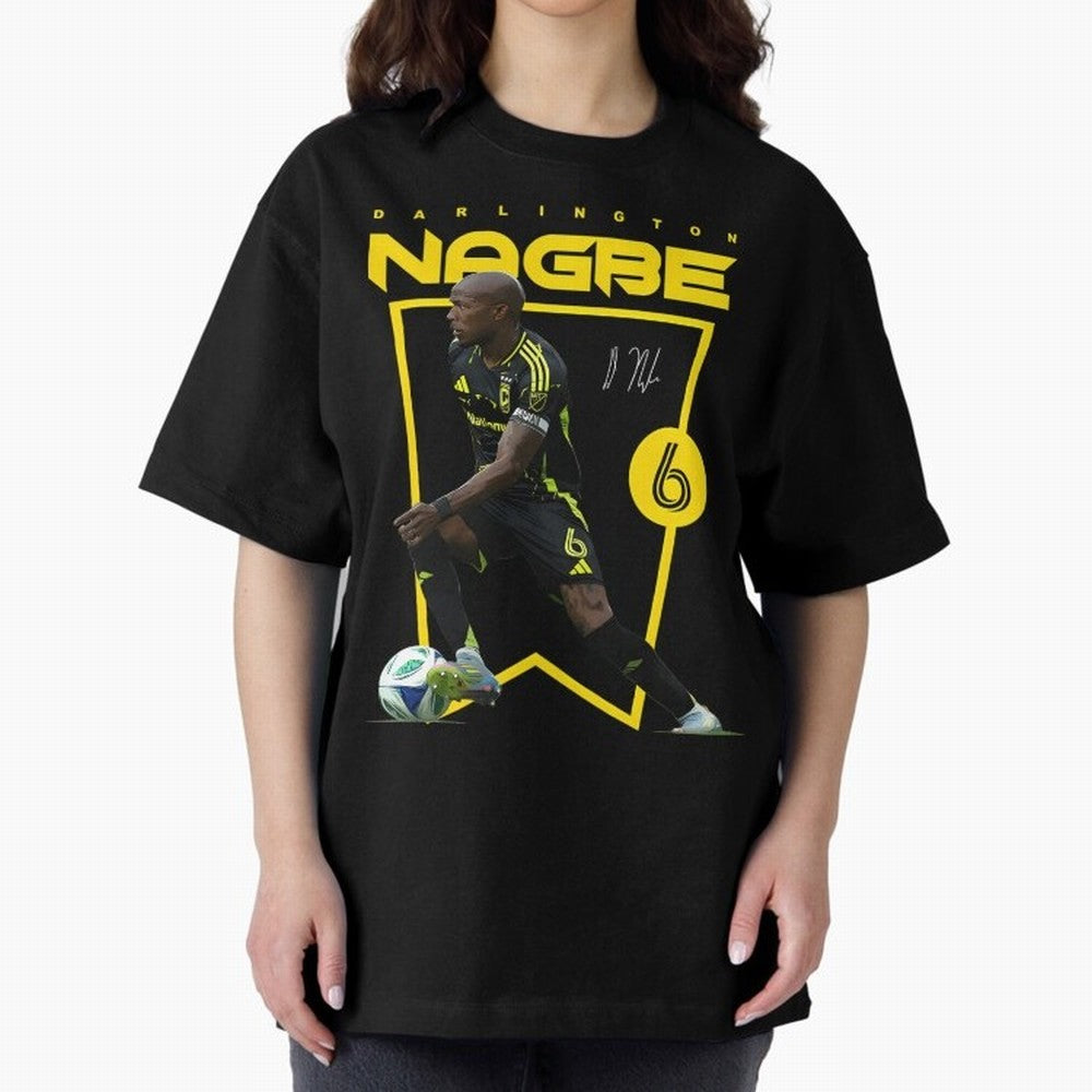 Darlington Nagbe Columbus Crew Oversized T-Shirt Create Global Football Passion for FIFA World Cup 2026 USA Canada Mexico, Highlighting Cristiano Ronaldo, France and Portugal, Retro Football Energy, Iconic Rivalries, Trophy Chase Drama and Stadium