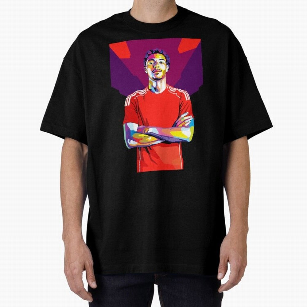 Ekitike in WPAP Style Oversized T-Shirt Refresh FIFA World Cup 2026 USA Canada Mexico Centered on Haaland, Brazil, Portugal and Argentina Energy, Retro Football Energy, Iconic Rivalries, Trophy Chase Drama and Stadium Atmosphere; Ideal for Fans Who