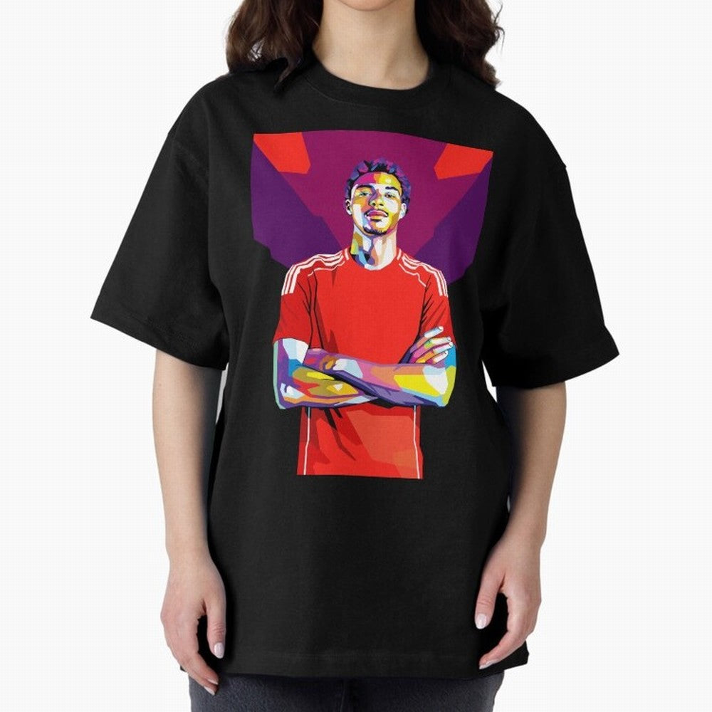 Ekitike in WPAP Style Oversized T-Shirt Refresh FIFA World Cup 2026 USA Canada Mexico Centered on Haaland, Brazil, Portugal and Argentina Energy, Retro Football Energy, Iconic Rivalries, Trophy Chase Drama and Stadium Atmosphere; Ideal for Fans Who