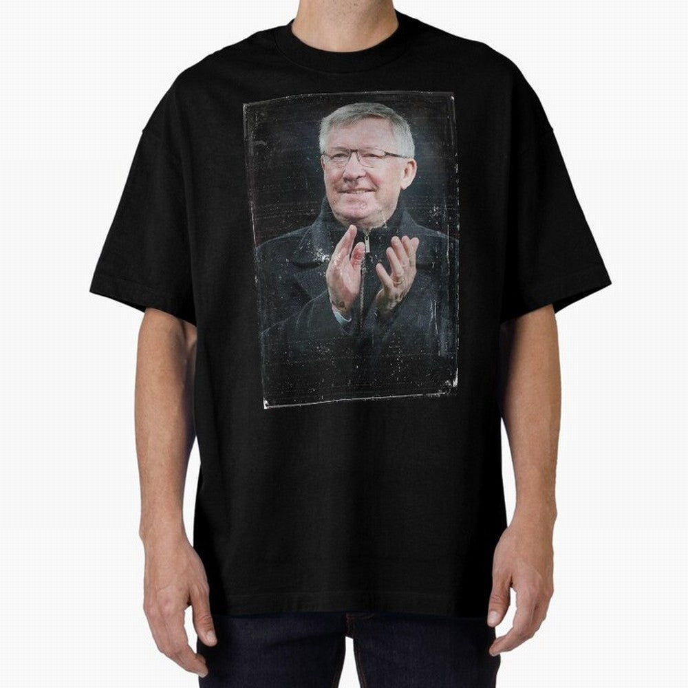 Sir Alex Ferguson Oversized T-Shirt Celebrate Soccer Greatness during Match Day Hype around FIFA World Cup 2026 Group Stage, Messi and Cristiano Ronaldo, Brazil, Portugal and Argentina, Retro Football Energy, Iconic Rivalries, Trophy Chase Drama