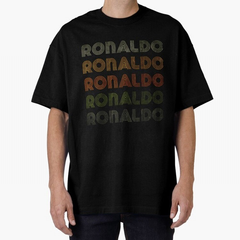Love Heart Ronaldo Tee GrungeVintage Style Black Ronaldo Oversized T-Shirt Bring Match Day Fire to the FIFA World Cup 2026 Journey through Haaland Highlights, Netherlands Pride, Stadium Memories, Football Loyalty, International Chants and