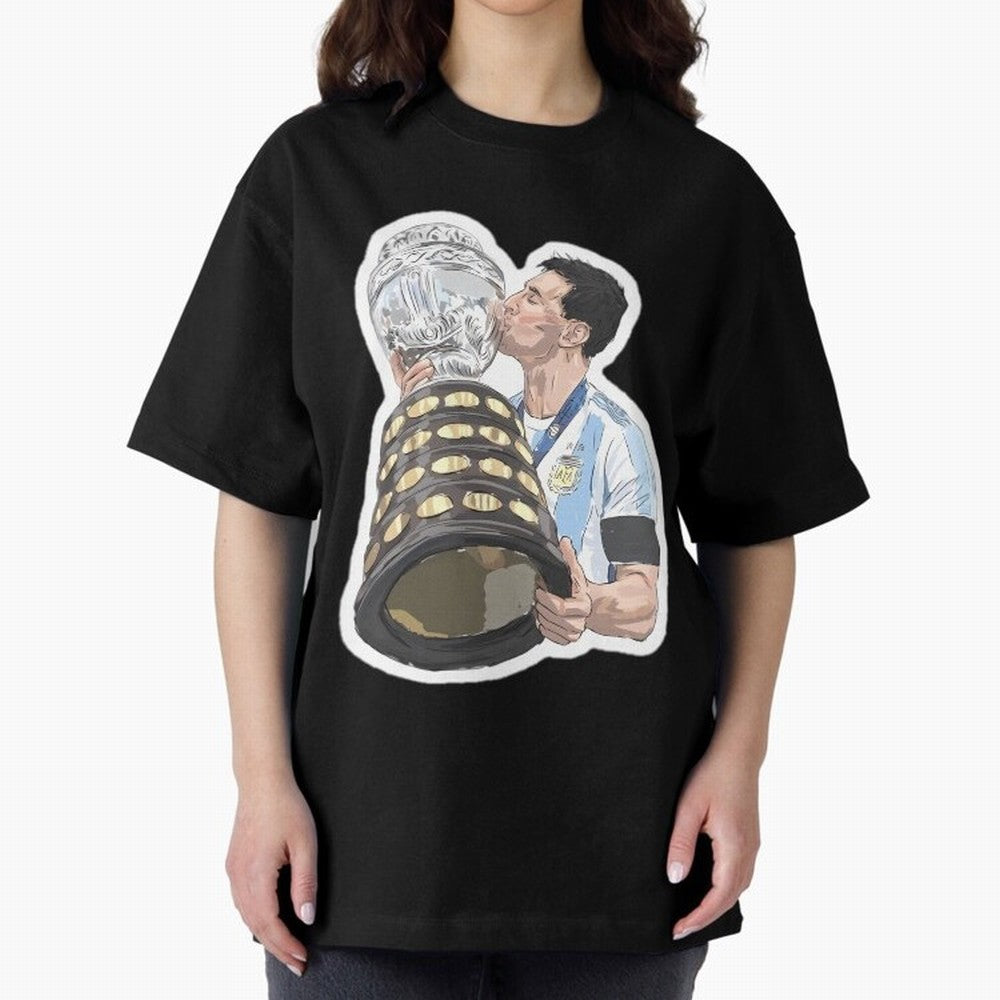Messi and World Cup Oversized T-Shirt Join the FIFA World Cup 2026 Group Stage Journey through Neymar Highlights, Spain Pride, Tournament Hype, Historic Matchups, Family Viewing Parties and Global Sports Pride; Made for Die Hard Supporters, Soccer