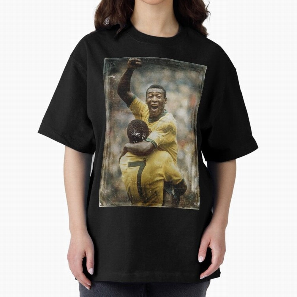Pele Celebration Vintage Oversized T-Shirt Celebrate the Biggest Stage of the FIFA World Cup 2026 Group Stage Journey through Neymar Highlights, England and Germany Pride, Sports Nostalgia, International Competition, Famous Players and