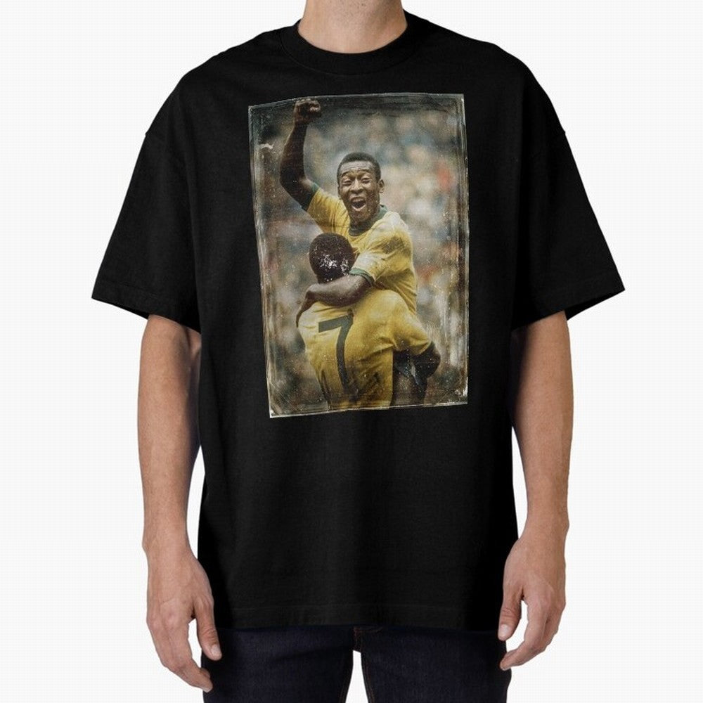 Pele Celebration Vintage Oversized T-Shirt Celebrate the Biggest Stage of the FIFA World Cup 2026 Group Stage Journey through Neymar Highlights, England and Germany Pride, Sports Nostalgia, International Competition, Famous Players and