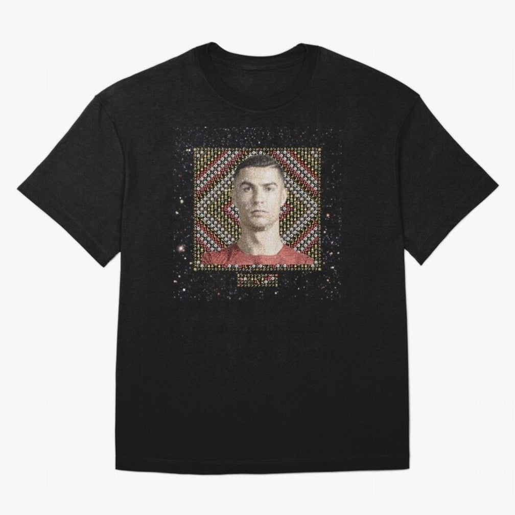 CR7 Emojified ¨C Ronaldo-Inspired Grid Tribute | Visual Power in Emoji Form | Football Legend Art Series Oversized T-Shirt Make Every Match About Global Football Passion for FIFA World Cup 2026, Driven by Cristiano Ronaldo, Brazil, Portugal and