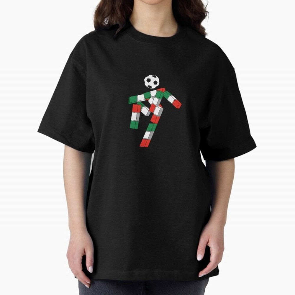 Ciao - World Cup 90' Mascote Logo Oversized T-Shirt Support the Legends of Global Football Passion for FIFA World Cup 2026, Inspired by CR7, Spain, Football Festival Excitement, Trophy Ambitions, Country Rivalries and Star Player Buzz; Built for