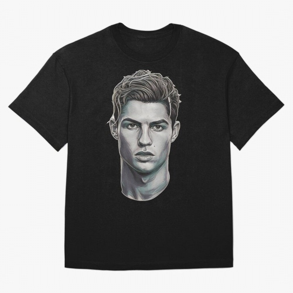 Ronaldo drawing 2008 Oversized T-Shirt Follow the Road to FIFA World Cup 2026 Featuring Cristiano Ronaldo, Haaland and CR7, England, France and Netherlands Energy, Goal Celebration Energy, Supporter Heritage, Football Icons and Worldwide Tournament