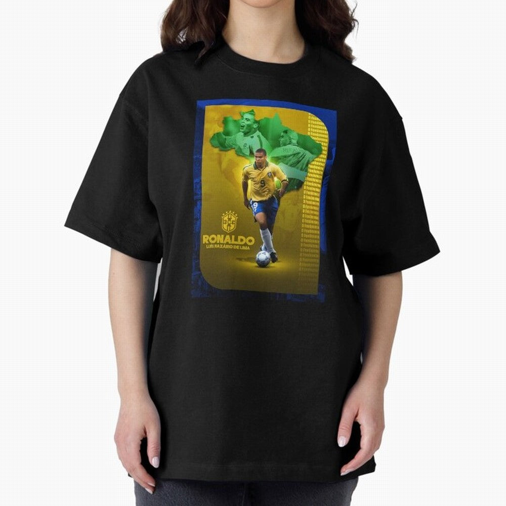 Ronaldo Lu¨ªs Naz¨¢rio de Lima O Fen?meno Brazil Football Legend Oversized T-Shirt Join the Countdown to the FIFA World Cup 2026 USA Canada Mexico Journey through CR7 and Messi Highlights, Brazil, Portugal and Argentina Pride, Champion Mindset,