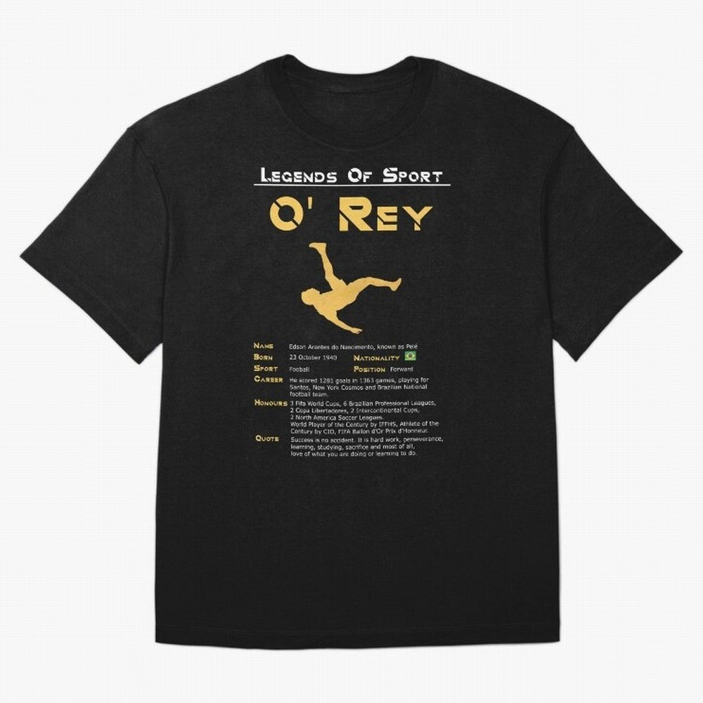 Legends of Sport Pele Pel¨¦ Oversized T-Shirt Show Championship Spirit for Global Football Passion for FIFA World Cup 2026 USA Canada Mexico, Driven by Neymar, England and Germany, Global Supporter Spirit, Legendary Goals, National Colors and