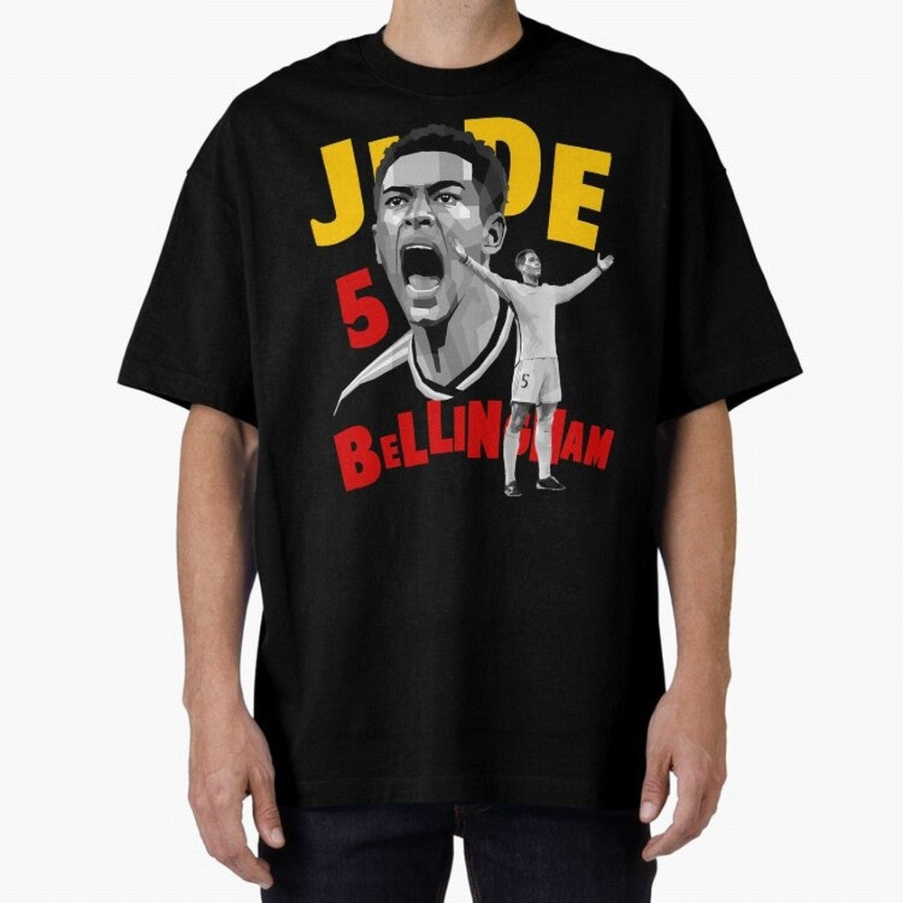 Jude Bellingham Oversized T-Shirt Embrace FIFA World Cup 2026 USA Canada Mexico Spirit, Driven by Portugal, Spain and Germany, Haaland and Mbappe, Fan Favorite Moments, National Team Passion, Big Match Drama and Soccer History; Made for Die Hard