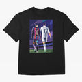 Ronaldo And Messi Oversized T-Shirt Show Up for the Glory of FIFA World Cup 2026 Group Stage Capturing Neymar, England, France and Netherlands Energy, Championship Spirit, Famous Goals, Roaring Crowds and International Football Unity; Ideal for