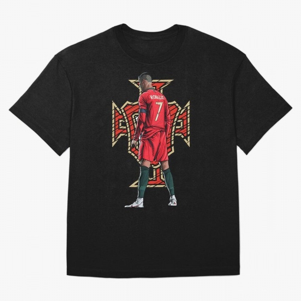 Portugal Ronaldo No.7 Artwork For Soccer Fans, Gift For Football Supporters Oversized T-Shirt Carry FIFA World Cup 2026 USA Canada Mexico for Fans of Messi and Spain, Bringing Stadium Memories, Football Loyalty, International Chants and