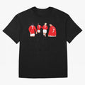 Manchester United Legends Number 7 Best Cantona Beckham Ronaldo Poster Oversized T-Shirt Represent Football Lovers during FIFA World Cup 2026 for Fans of Mbappe and Neymar and France and Portugal, Bringing Soccer Culture, Superstar Moments,
