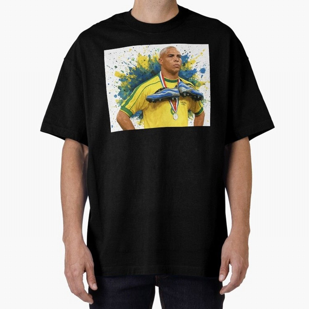 Ronaldo, O Fen?meno Oversized T-Shirt Celebrate Classic Football Spirit in FIFA World Cup 2026 USA Canada Mexico for Fans of Haaland and England, Bringing Football Festival Excitement, Trophy Ambitions, Country Rivalries and Star Player Buzz; Great