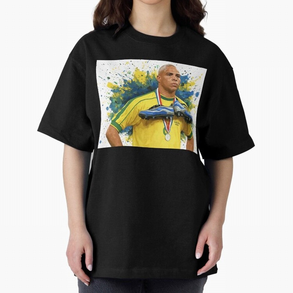Ronaldo, O Fen?meno Oversized T-Shirt Celebrate Classic Football Spirit in FIFA World Cup 2026 USA Canada Mexico for Fans of Haaland and England, Bringing Football Festival Excitement, Trophy Ambitions, Country Rivalries and Star Player Buzz; Great
