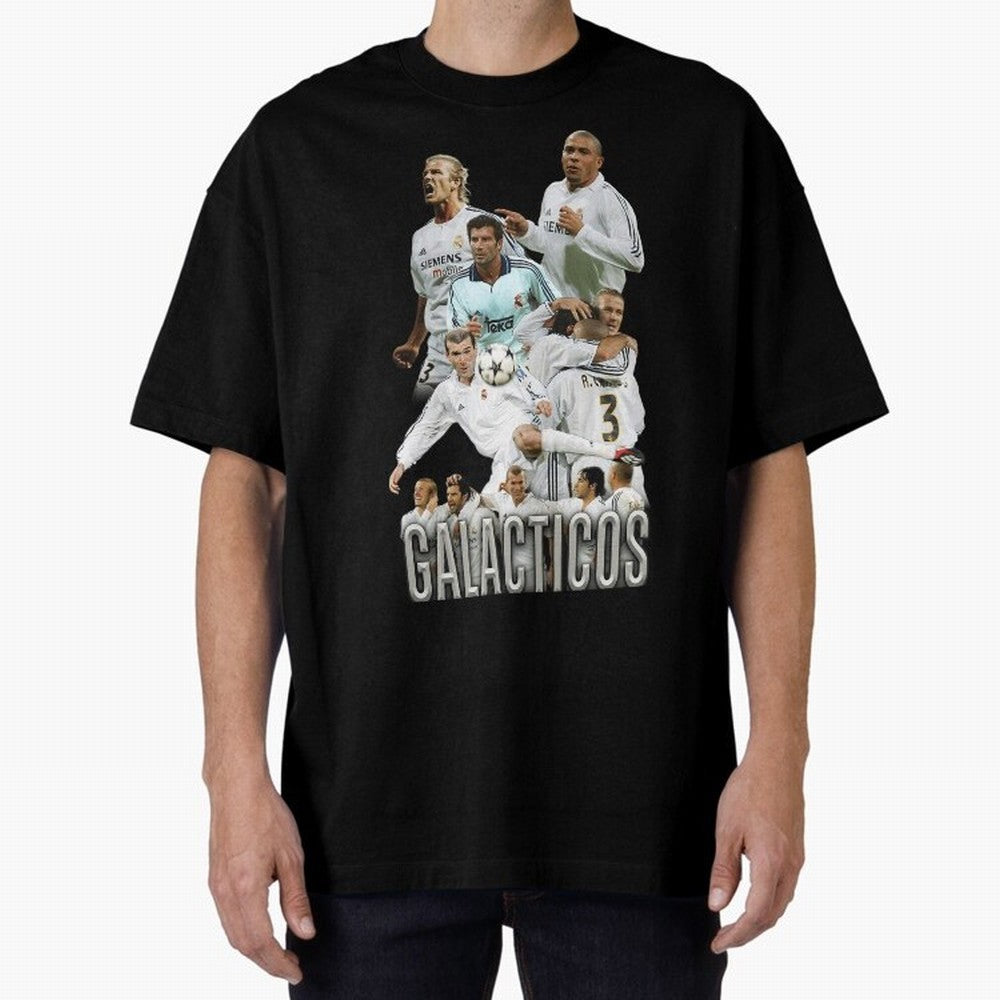 Real Madrid Galacticos Soccer Legends Collage Poster Oversized T-Shirt Create FIFA World Cup 2026 USA Canada Mexico Built around Haaland, England, France and Netherlands Energy, Football History, Final Match Energy, Crowd Noise and Once in a