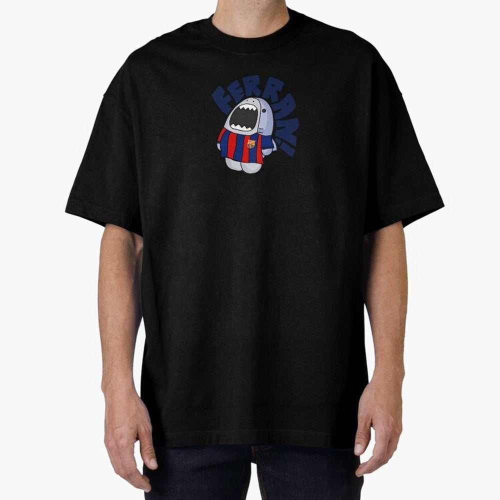 Ferran shark sticker Oversized T-Shirt Celebrate the Next Chapter of the FIFA World Cup 2026 Journey through Messi Highlights, Argentina Pride, Worldwide Fan Energy, Dramatic Goals, Stadium Lights and Championship Celebrations; Perfect for Fans,