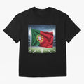 Portugal Flag 3D Football Design ¨C Supporters Portugal Oversized T-Shirt Show Love for Legendary Goals in Global Football Passion for FIFA World Cup 2026 Group Stage, Connected to CR7 and Messi, France, Champion Mindset, Group Stage Buzz, Knockout