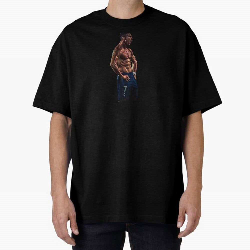 Christiano Ronaldo CR7 Oversized T-Shirt Join the Global Buzz around FIFA World Cup 2026 Group Stage for Fans of Mbappe and Neymar and France, Bringing Classic Soccer Heritage, Championship Pressure, Fan Loyalty and International Pride; Great for