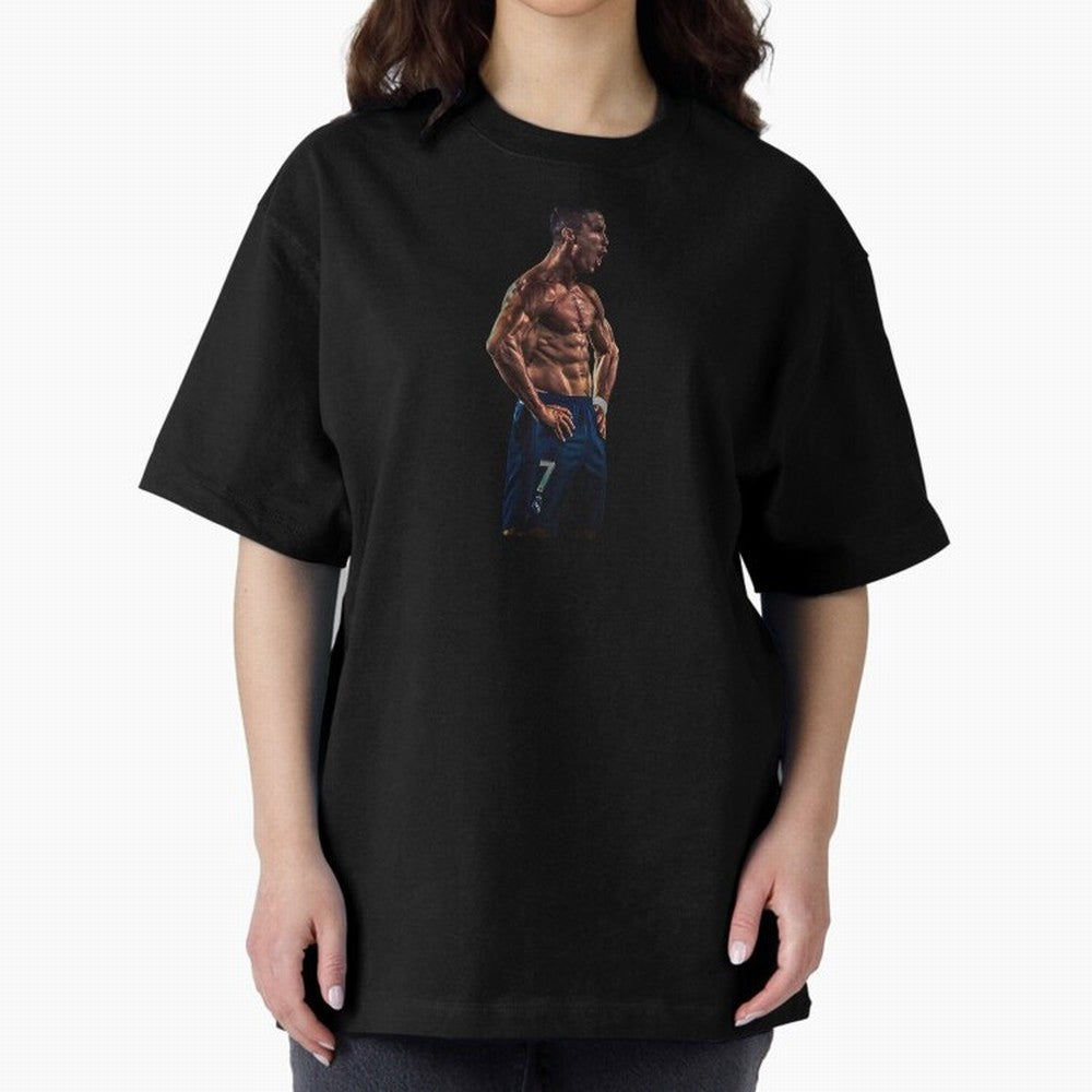 Christiano Ronaldo CR7 Oversized T-Shirt Join the Global Buzz around FIFA World Cup 2026 Group Stage for Fans of Mbappe and Neymar and France, Bringing Classic Soccer Heritage, Championship Pressure, Fan Loyalty and International Pride; Great for