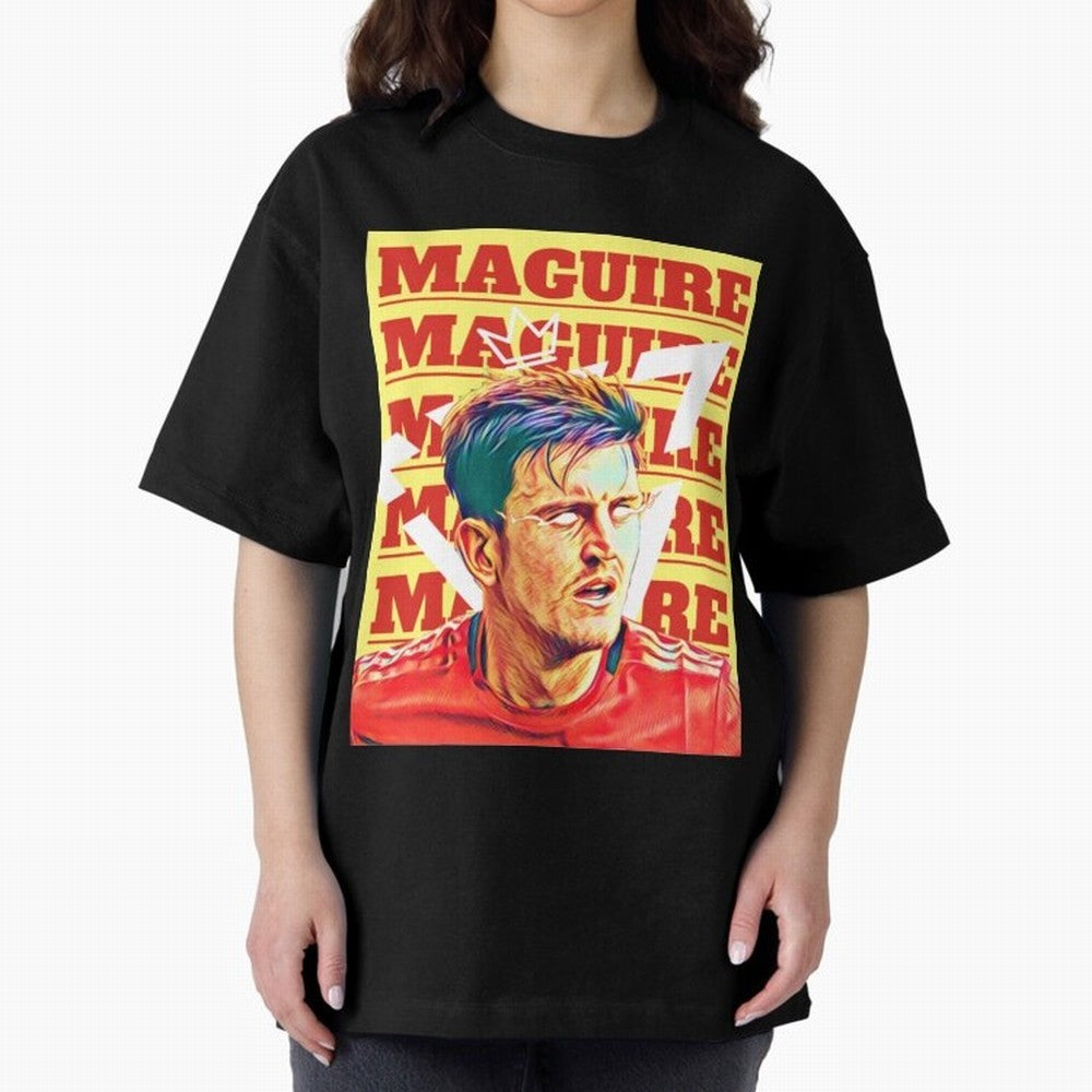 HARRY MAGUIRE, THE CAPTAIN Oversized T-Shirt Bring International Match Energy to FIFA World Cup 2026 USA Canada Mexico Spirit, Centered on Brazil, Cristiano Ronaldo, Haaland and CR7, Supporter Pride, Iconic Celebrations, Legendary Names and Global