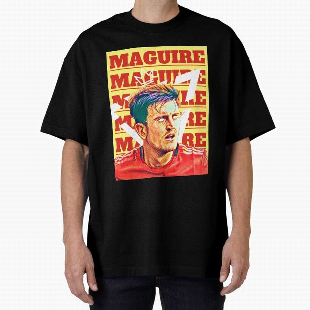 HARRY MAGUIRE, THE CAPTAIN Oversized T-Shirt Bring International Match Energy to FIFA World Cup 2026 USA Canada Mexico Spirit, Centered on Brazil, Cristiano Ronaldo, Haaland and CR7, Supporter Pride, Iconic Celebrations, Legendary Names and Global
