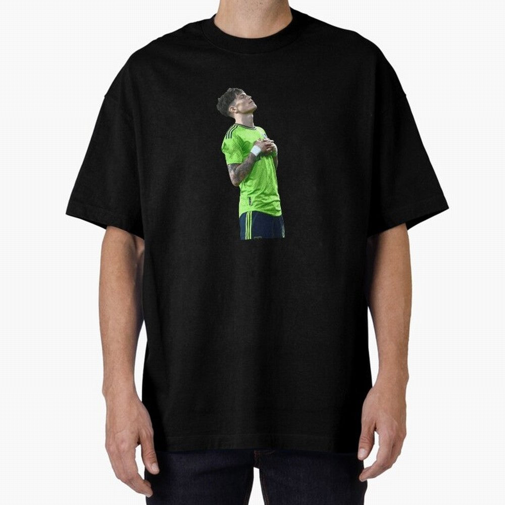 Alejandro Garnacho Oversized T-Shirt Keep Football History Alive during Match Day Hype around FIFA World Cup 2026, Cristiano Ronaldo, Brazil, Supporter Pride, Iconic Celebrations, Legendary Names and Global Match Day Energy; Perfect for People Who