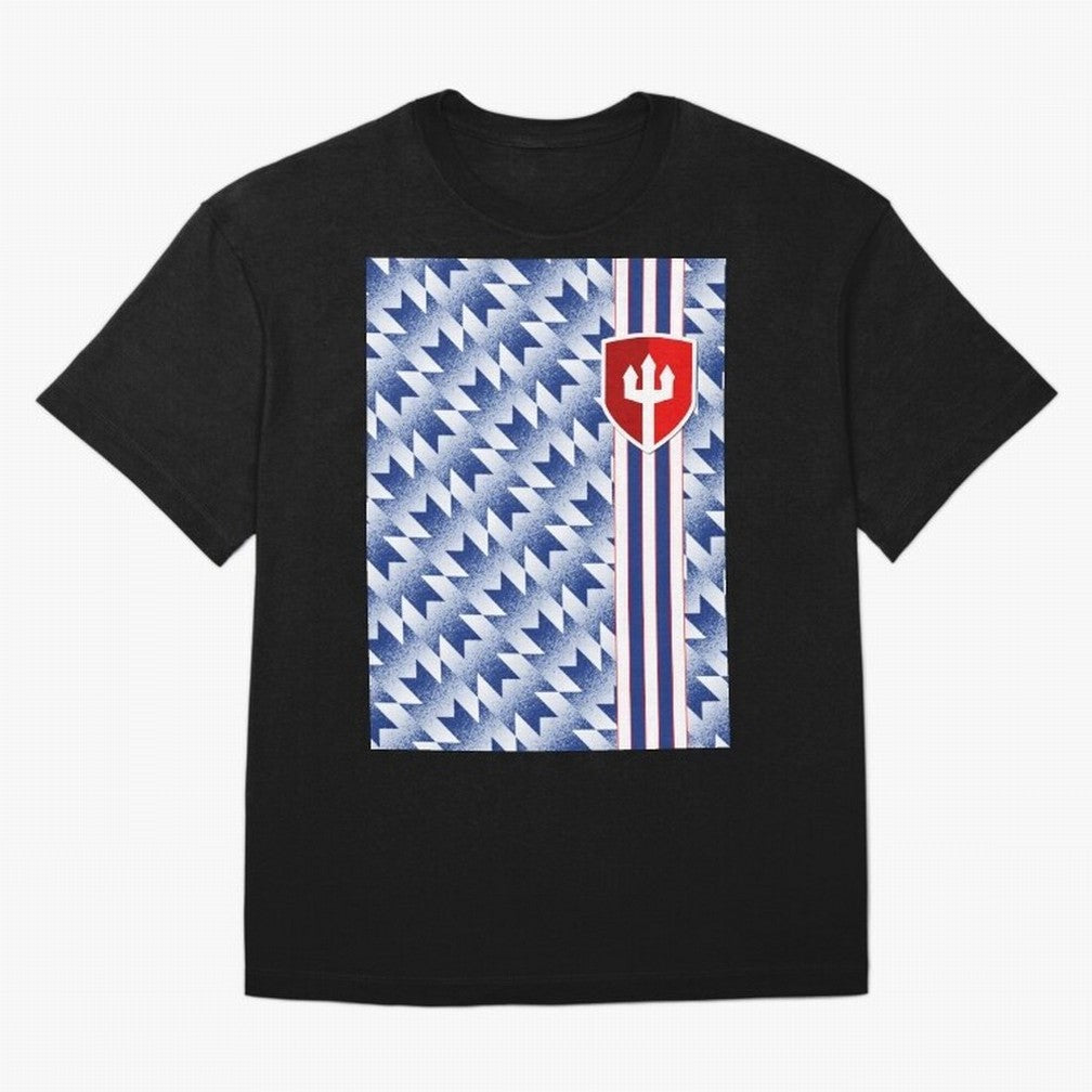 Manchester United 94 Away Jersey Pattern Oversized T-Shirt Join Supporters Worldwide for FIFA World Cup 2026 Group Stage for Fans of Cristiano Ronaldo, Haaland and CR7 and Argentina and Brazil, Bringing Classic Soccer Heritage, Championship