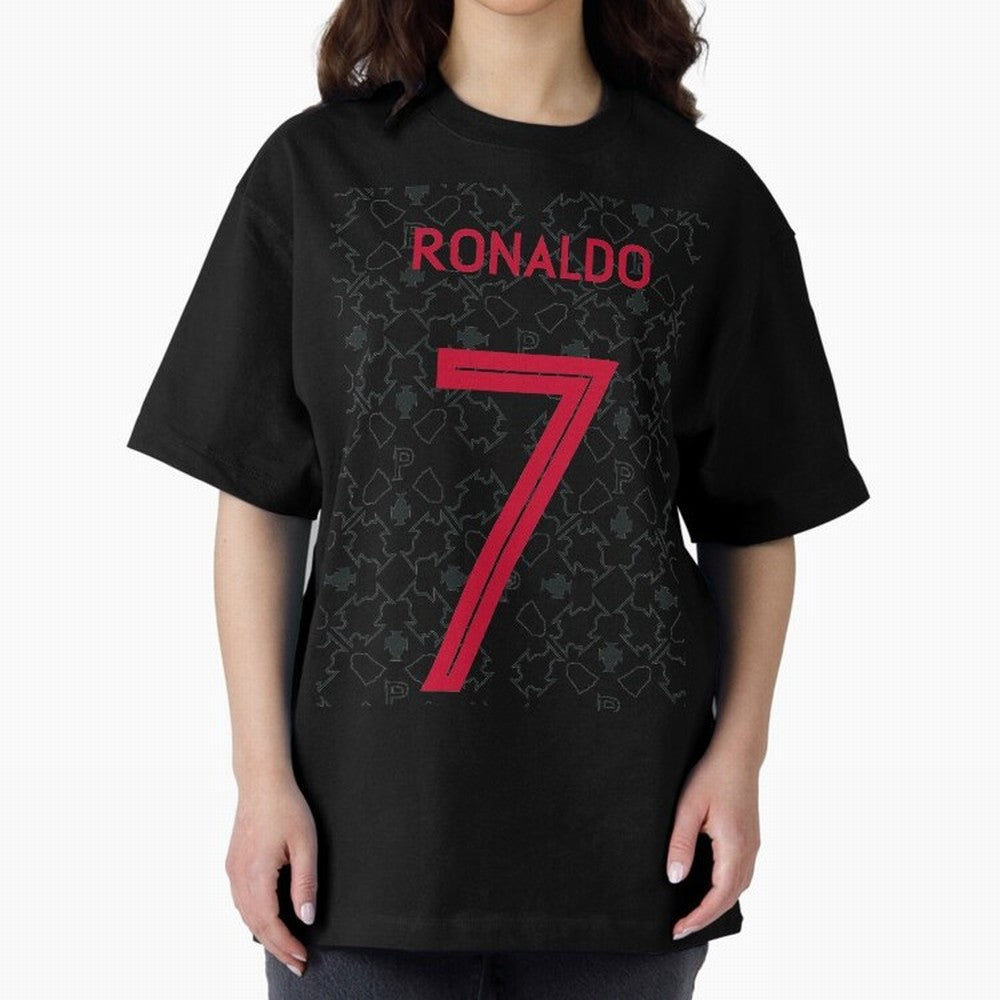 Christiano Ronaldo Portugal Away Jersey 2020 Oversized T-Shirt Join the Global Buzz around the FIFA World Cup 2026 Journey through Haaland Highlights, Brazil, Portugal and Argentina Pride, Vintage Soccer Flavor, Modern Football Stars, National