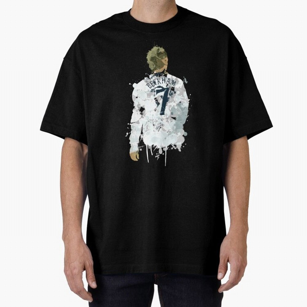 David Beckham England Captain Art Oversized T-Shirt Follow the FIFA World Cup 2026 USA Canada Mexico Journey through Cristiano Ronaldo, Haaland and CR7 Highlights, Spain and Netherlands Pride, Champion Mindset, Group Stage Buzz, Knockout Tension