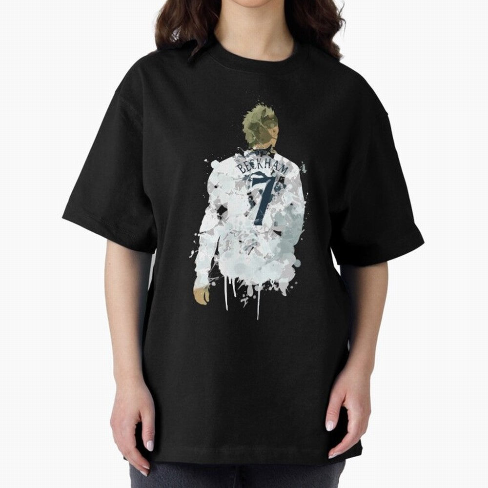David Beckham England Captain Art Oversized T-Shirt Follow the FIFA World Cup 2026 USA Canada Mexico Journey through Cristiano Ronaldo, Haaland and CR7 Highlights, Spain and Netherlands Pride, Champion Mindset, Group Stage Buzz, Knockout Tension