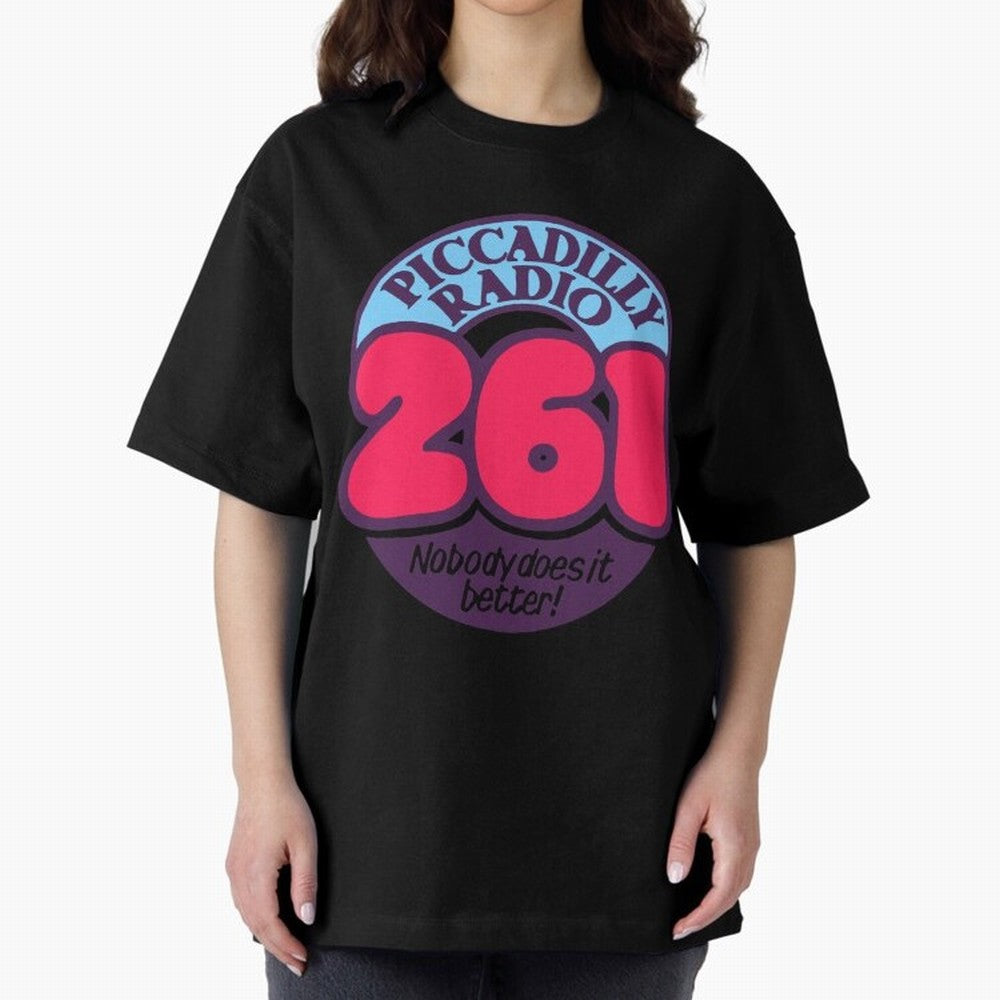 Piccadilly Radio Manchester Oversized T-Shirt Honor the Football Icons of FIFA World Cup 2026 Spirit, Featuring England, Messi, Vintage Soccer Flavor, Modern Football Stars, National Flags and Final Night Emotion; Great for Watch Parties, Sports