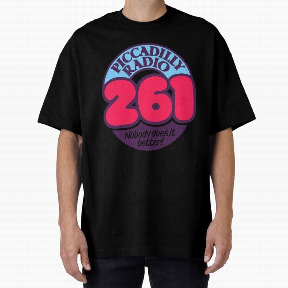 Piccadilly Radio Manchester Oversized T-Shirt Honor the Football Icons of FIFA World Cup 2026 Spirit, Featuring England, Messi, Vintage Soccer Flavor, Modern Football Stars, National Flags and Final Night Emotion; Great for Watch Parties, Sports