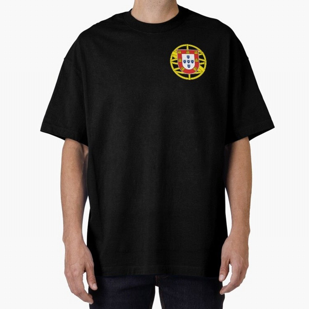 Portugal Coat of Arms Oversized T-Shirt Celebrate National Team Dreams in Global Football Passion for FIFA World Cup 2026, Connected to Messi, Neymar and Mbappe, Portugal, Spain and Germany, Football Passion, Legendary Performances, Festival Vibes