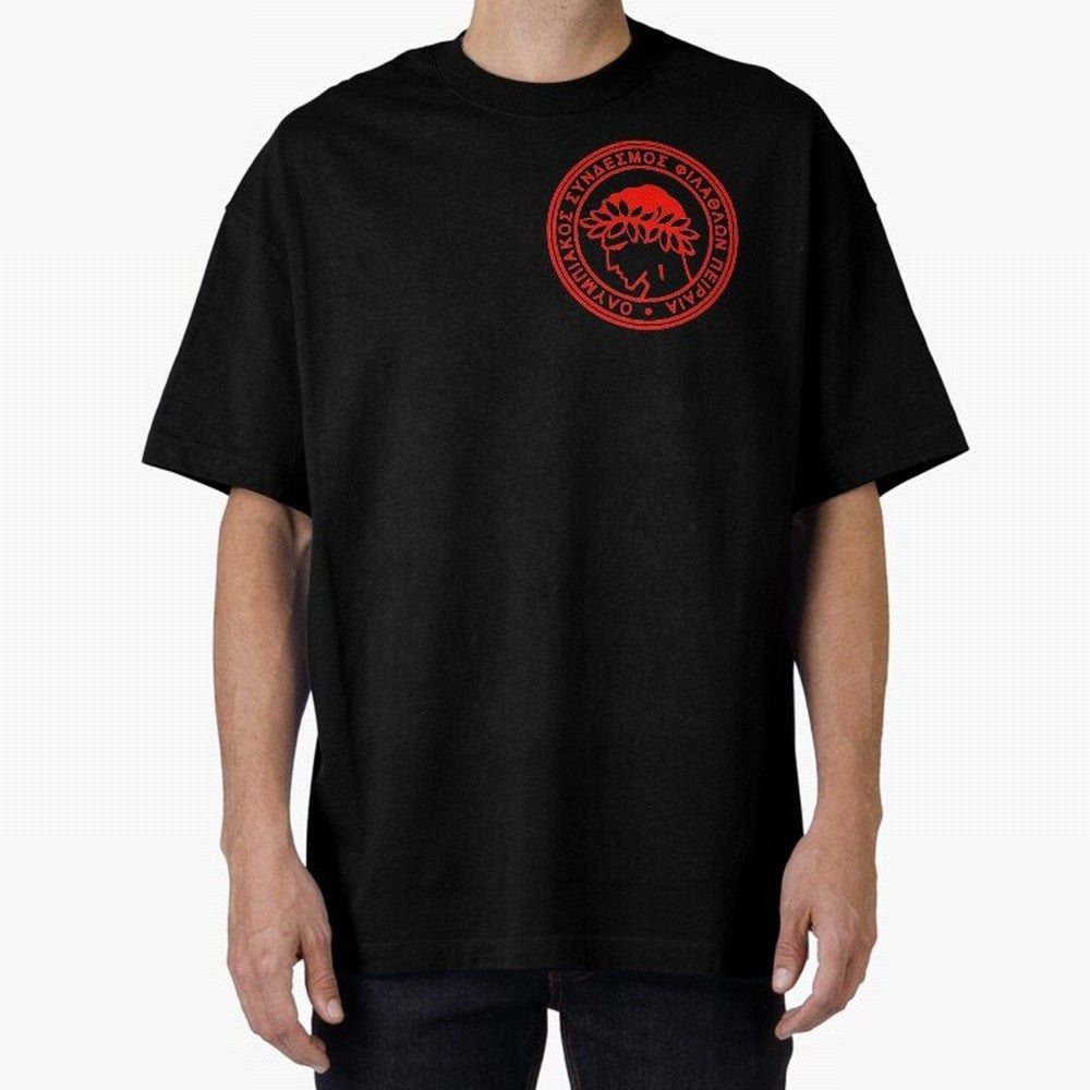 Olympiakos FC Oversized T-Shirt Celebrate the Magic of the FIFA World Cup 2026 Journey through Messi and Cristiano Ronaldo Highlights, Brazil Pride, Goal Celebration Energy, Supporter Heritage, Football Icons and Worldwide Tournament Joy; Great for